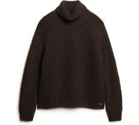 pull Superdry en maille à encolure roulée et surpiqûres souples