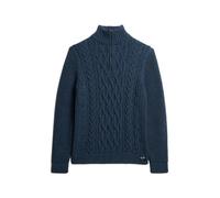 Superdry Jacob Cable Half Zip Sweater Bleu 2XL Homme
