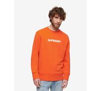Pull Superdry Luxury Sport Loose Crew orange blanc - M
