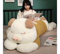 Pull Surdimensionné Cochon En Peluche Mignon Cochon Grand Oreiller Fille Lit Câlin Poupée Endormie Cadeau Oreilles Brunes - 1,1 M