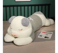 Pull Surdimensionné Cochon En Peluche Mignon Cochon Grand Oreiller Fille Lit Câlin Poupée Endormie Cadeau Oreilles Grises - 1,3 M
