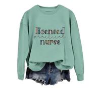Pull surdimensionné pour femme Automne Hiver Lettre Print Sweatshirts Élégant Vêtements Adolescents Pull Femmes Sweater Léger Manches Longues Haut Sweatshirt Femme Sans Capuche Transition T-shirt à
