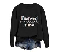 Pull surdimensionné pour femme Automne Hiver Lettre Print Sweatshirts Élégant Vêtements Adolescents Pull Femmes Sweater Léger Manches Longues Haut Sweatshirt Femme Sans Capuche Transition T-shirt à