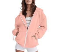 Pull surdimensionné pour femme avec capuche, sweat à capuche en coton pour femme - Sweat à capuche ample avec cordon de serrage - Haut décontracté - Haut confortable - Coupe sprotshit - T-shirt à