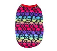 Pull Tête de Mort pour Chien Halloween en Pur Coton, Chaud | Costume D'halloween pour Chien, Habiller un Chien, pour Chiens de Petite Taille, Tenues pour Chien