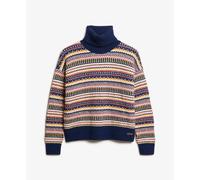 Pull texturé à rayures femme Superdry Bleu S