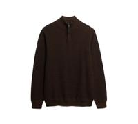 Pull texturé en coton à col camionneur Superdry Marron S
