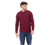 Pull Textured Crew Knit - SUPERDRY - Homme - Rouge - Tricot texturé - Coupe classique XL