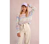 Pull Tie-dye Ajouré Mauve 8A