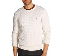 Pull hommes Tommy Hilfiger CLASSIC COTTON CABLE CREW NECK Beige EU L