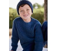 Pull torsades garçon bleu foncé 4A