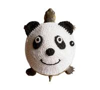 Pull tortue panda - Costume en peluche fait à la main - Tenue douce et chaude avec motif adorable - Vêtement pour petit animal de compagnie avec breloque de vacances pour Noël, Halloween, fête