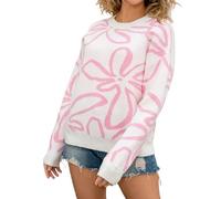 Pull Tout Doux Femme De Rose Queen pour Islandais Leger Lavallière Perles Tricolore Tenue Longs Surchemise Cintrée Habille 100 Fermeture Chauffants Retournée Jeune
