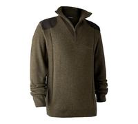 Pull tricot Deerhunter Sheffield à fermeture éclair Marron orme foncé S