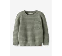 Pull tricot garçon Lil' Atelier MINI en coton lichen 7A