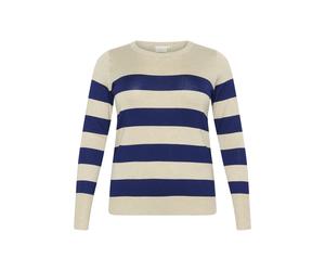 Pull tricot rayÃ© femme KAFFE Curve Lizzy Bleu L