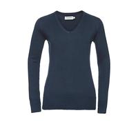 Pull tricotÃ© col V femme Russell Athletic Bleu XL