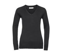 Pull tricotÃ© col V femme Russell Athletic Noir M