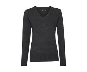 Pull tricotÃ© col V femme Russell Athletic Noir M