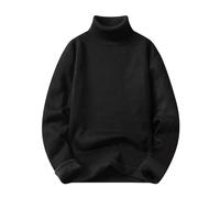 Pull tricoté Chaud à col Haut de Couleur Unie pour Hommes, Automne et Hiver Pull Habillé pour Homme