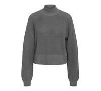 Pull tricoté de Noisy May - NMDARA L/S FWD NOOS - Pull Tricoté Col Montant - XS à S - pour Femme - gris S