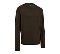 Pull tricoté Deerhunter Harrington col V Brun mélangé L