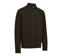 Pull tricoté Deerhunter Randall 1/2 zip Art green 3XL
