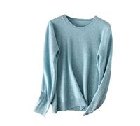 Pull tricoté en laine de cachemire pour femme - Col rond - Pull basique chaud, Tel que montré, S