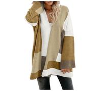 Pull Tricoté Femme,Cardigan éLéGant en Tricot avec Motif Coloré Manches Longues Ouvert sur Le Devant pour Un Confort DéContracté