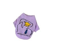 Pull tricoté for Animal de Compagnie Blue Duck Pet, Ours en Peluche Bichon, vêtements d'hiver Chauds, vêtements for Chien de Dessin animé, Pull décontracté for Chiot, Tailles XS à XL(Purple,L)