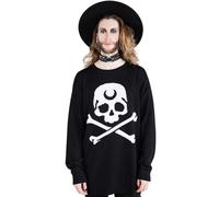 Pull tricoté Gothic de Killstar - The Bone - Pull Tricoté - XS à XL - pour Unisexe - noir L