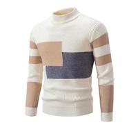 Pull Tricoté Homme, Sweater Homme High Neck, Cardigan Épaisse À Col Rond Loisirs Et Mode Tricot Chandail Chaude Lâche Décontracté Simple Classique Sweat Pull Automne Et Hiver Manches Longues
