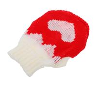 Pull Tricoté pour Chat et Chien, Col Rabattu, Cœur Multicolore | Maille en Fil, Bord Côtelé Extensible, pour Petits Chiens et Chatons, Sorties par Froid, Style Casual
