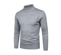 Pull tricoté pour Hommes col Semi-Haut décontracté Tendance Confortable Coupe cintrée élégant Hiver Automne Mode Chaude Douceur