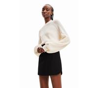 Pull uni transparences femme Desigual Blanc 2XL