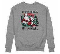 Pull unisexe Ask Your Mom If I'm Real, gris, S