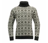 Pull unisexe Devold Hoddevik Wool High Neck Anthracite/Offwhite XS