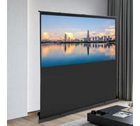 Pull-up Écran de projection 80 pouces 16:9 Mobile Business et home cinéma Projecteur portable 4K et 8K Ultra écran de projecteur Écran de projection au sol, 170 x 100 cm, Pas de montage nécessaire