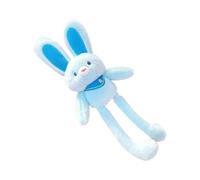 Pull Up Lapin Plush Keychain -11 Inch Stretch Bunny Pendentif | Peluche de lapin de Pâques douce avec design extensible | Interactive Bunnys Plushs Animal | BŽunny Pull Toy Hanging Ornement, kl-bleu