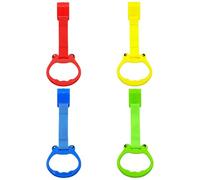 Pull Up Rings Playpen, 4 Pieces, Cartoon Baby Handles, Standing Support, Odorless Ergonomic Grips, Secure Playpen Accessories for and Toddler, Nursery Furniture