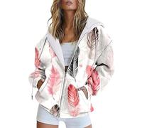Pull Vert Femme Vintage Sweat Femme Sans Capuche Printemps et automne mode sweat à capuche à manches longues poche fermeture éclair veste de sport Pull Plaid Geant Homme Gilet Femme Polaire (O, XXXXL)