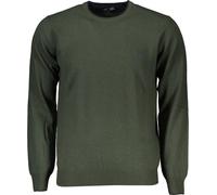 Pull vert pour hommes avec broderie & détails contrastés - col rond, Taille : 2XL Couleur : Verde