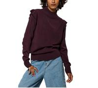 Pull violet Femme KAPORAL - MARA - Manches longues - Col montant - Bords-côtes L