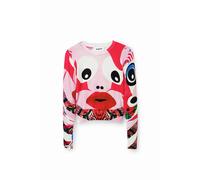 Pull visages femme Desigual M. Christian Lacroix Rose M