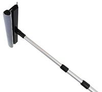 Pullach Hof Barre télescopique extensible avec éponge pour fenêtre et fenêtre avec revêtement en maille et lèvre en aluminium extensible avec kit de nettoyage pour fenêtres et vitres.