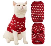Pullage d'animal Doux Strony Trithed Small Dog Pull avec Un Motif de Coeur Mignon Cat Confortable pour Chats et Chiens Usure Quotidienne, Noël, Mariage, Rouge, m Petit Chien