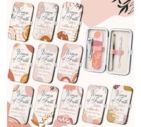 PullCrease Lot de 10 cadeaux chrétiens en vrac pour femme - Verset de la Bible - Écriture florale - Coupe-ongles en acier inoxydable - Cadeau religieux pour enseignante, mère, employée (12 pièces