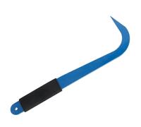 PullCrease Suceur plat 40,6 x 15,7 cm en acier incurvé bleu avec poignée confortable, grattoir à crochet, outil de levier pour craqueler, chasser, prospection, panoramique, camping en plein air