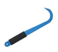 PullCrease Suceur plat de 15,5 x 5 cm en acier incurvé bleu avec poignée confortable, grattoir à crochet, outil de levier pour craquelure, chasse, prospection, panoramique, camping en plein air