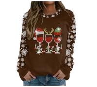 Pull'de Noel Femme Sweat Pull Hiver Drole De Duo Col Rond Le Plus Moche Sweatshirt Noël Lumineux Beau Paillettes Norl Grande Taille Laine Tres Très Adulte Pulls Thermique Christmas Sweater Women
